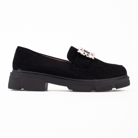 Mocassins en daim sur la plateforme Shelovet noir