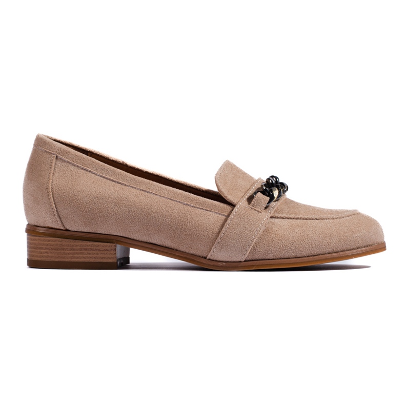Mocassins classiques pour femmes en daim écologique Vinceza beige