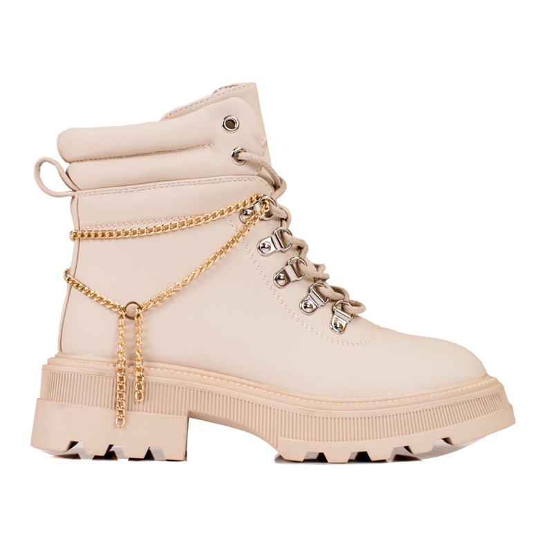 Chaussures de randonnée femme beiges avec chaînes Shelovet