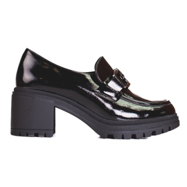 Mocassins Vinceza femme à talon noir