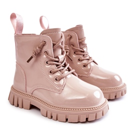 Bottes Chaudes Laquées Beige Clair Heidi Bottes Chaudes Laquées Beige Clair Heidi