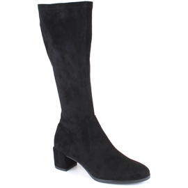Bottes pour femmes sur le poteau noir Sergio Leone le noir