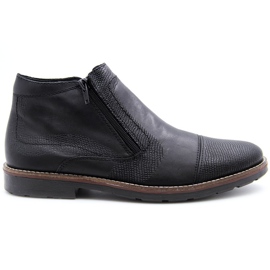 Rieker 35381-00 bottes en cuir isolées pour hommes noir