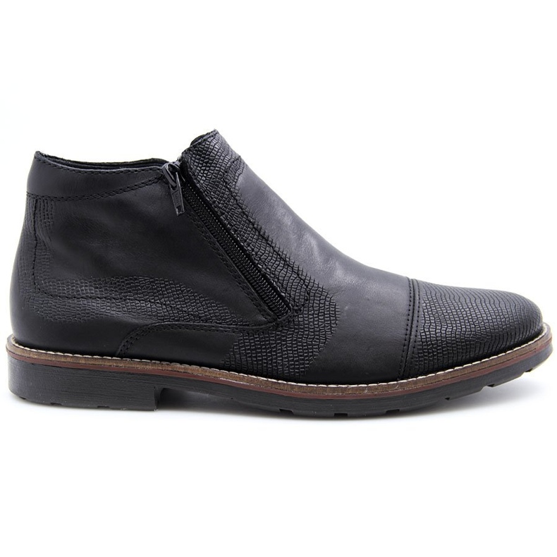 Rieker 35381-00 bottes en cuir isolées pour hommes le noir