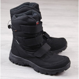 Bottes de neige trekking imperméables homme American Club noires le noir