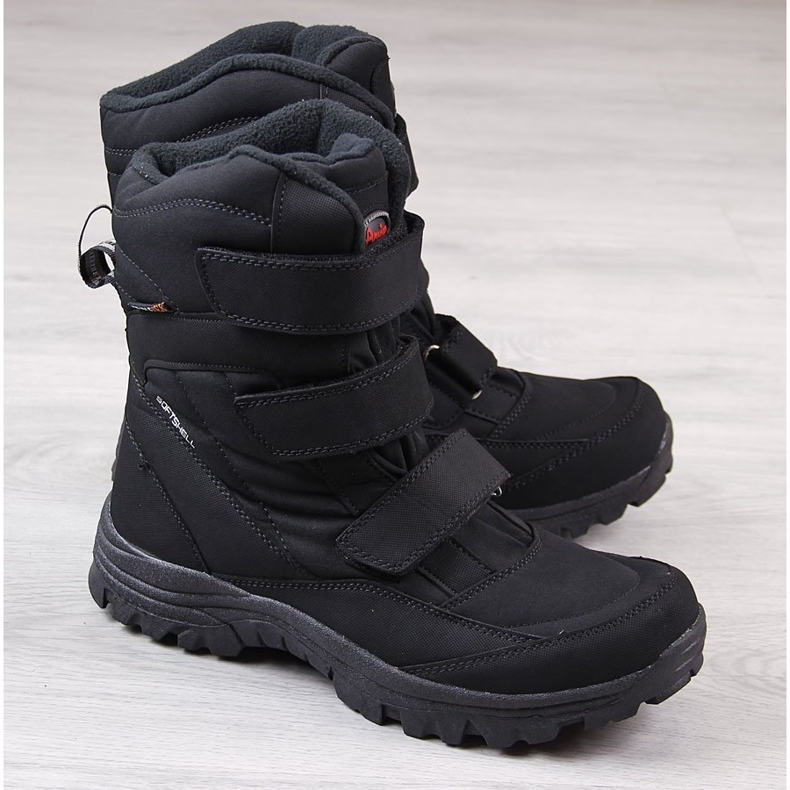 Bottes de neige trekking imperméables homme American Club noires le noir