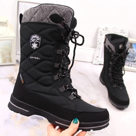 Bottes de neige d'hiver imperméables noires American Club pour femmes