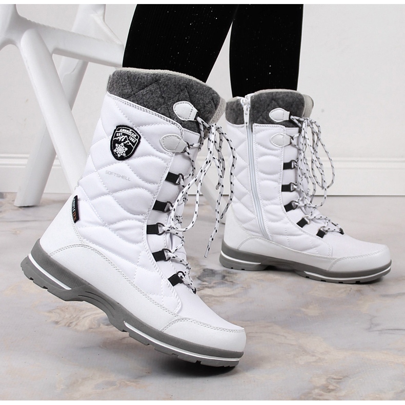 Bottes de neige femme imperméable hiver blanc American Club 08/22 blanche Bottes de neige femme imperméable hiver blanc American Club 08/22 blanche