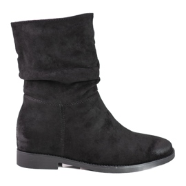 Bottes en daim pour femmes sur le coin Shelovet noir