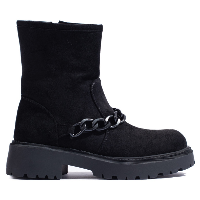Travailleuses sur la plate-forme Shelovet avec une chaîne noire le noir