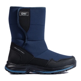 Bottes de neige pour femmes avec velcro DK bleu