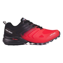 Chaussures de trekking DK noires et rouges