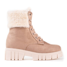T.Sokolski Bottes femme en daim Shelovet beige