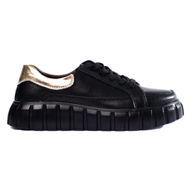 Baskets plateforme femme noir