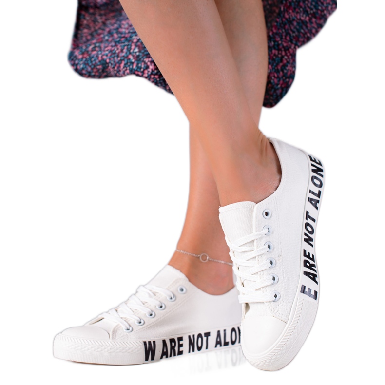 SHELOVET Baskets mode blanches