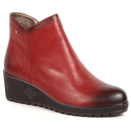 Bottes compensées isolées pour femme Rouge Jezzi le noir