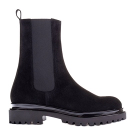 Marco Shoes Bottines en daim le noir