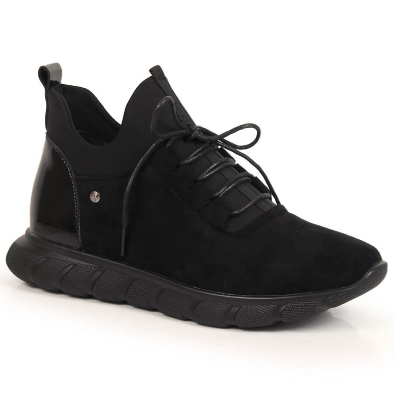Bottines à enfiler en daim noir pour femme de Vinceza le noir
