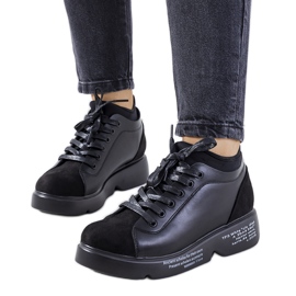Baskets noires à talons hauts Ambly le noir