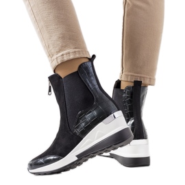 PA1 Baskets noires sur le compensé Triaca