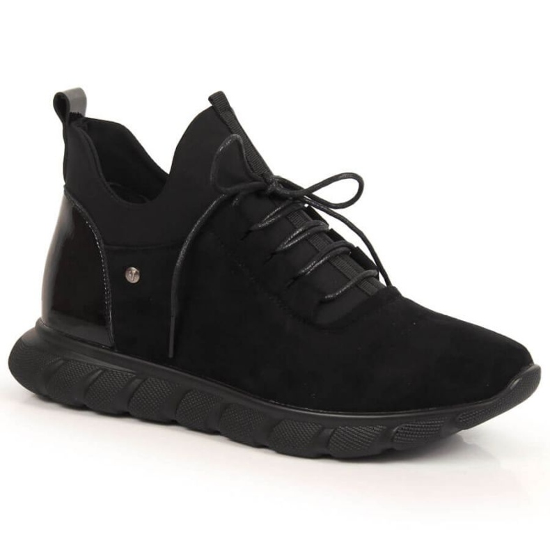 Vinceza W JAN161B bottes à enfiler en daim noir le noir