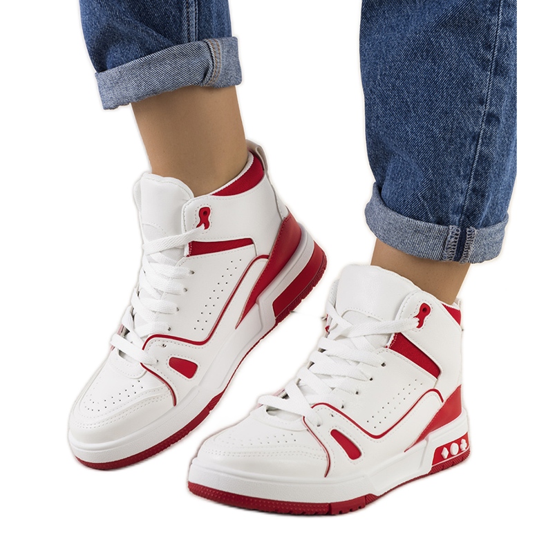 PA1 Baskets cheville Megatheo rouges blanche