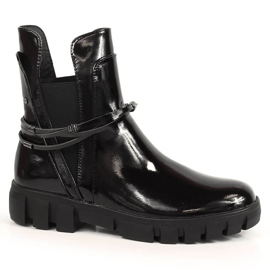 Bottes à enfiler Vinceza noires avec ornement amovible