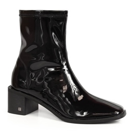 Bottes en latex pour femmes sur un bloc Vinceza noir le noir