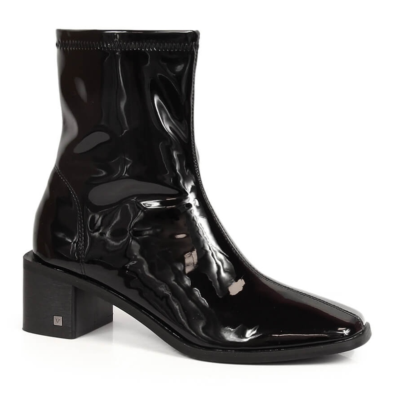 Bottes en latex pour femmes sur un bloc Vinceza noir le noir
