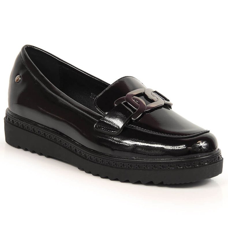 Mocassins pour femmes laqués sur la plate-forme Vinceza noire le noir Mocassins pour femmes laqués sur la plate-forme Vinceza noire le noir