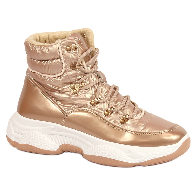 Chaussures de sport Vinceza dorées à haute isolation pour femmes d'or