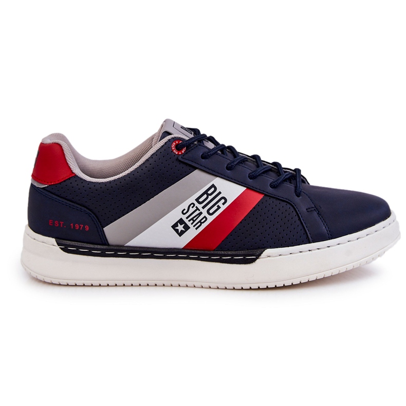 Chaussures de sport classiques pour hommes en mousse à mémoire de forme Big Star KK174058 bleu marine Chaussures de sport classiques pour hommes en mousse à mémoire de forme Big Star KK174058 bleu marine