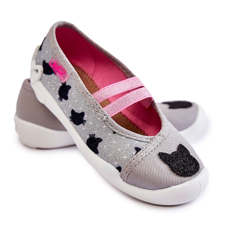 BEFADO S.A. Chaussons de la Ballerine Befado Chaton 116X302 Gris BEFADO S.A. Chaussons de la Ballerine Befado Chaton 116X302 Gris