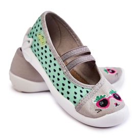 BEFADO S.A. Chaussons de la Ballerine Befado Chaton 116X304 Vert-Gris