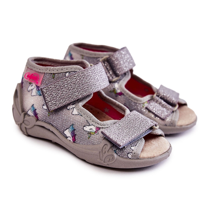 BEFADO S.A. Sandales Avec Velcro Licorne Befado 342P044 Gris