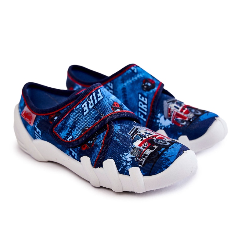 BEFADO S.A. Chaussons Befado Velcro Firetruck 273X309 Bleu Marine
