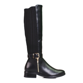 Bottes avec tige flexible noir