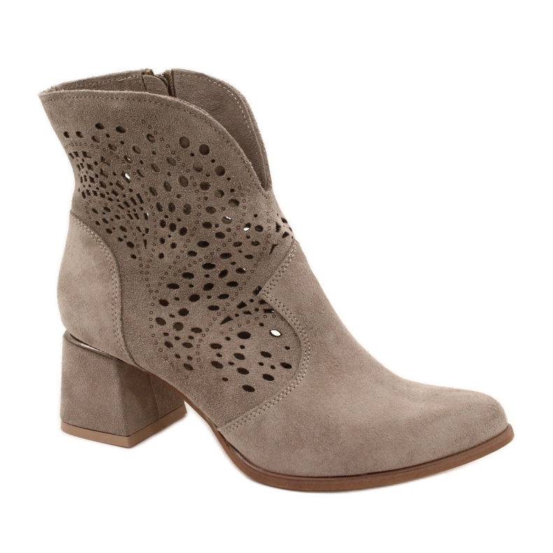 Bottes ajourées Lewski Shoes 3166 Cappucino brun Bottes ajourées Lewski Shoes 3166 Cappucino brun