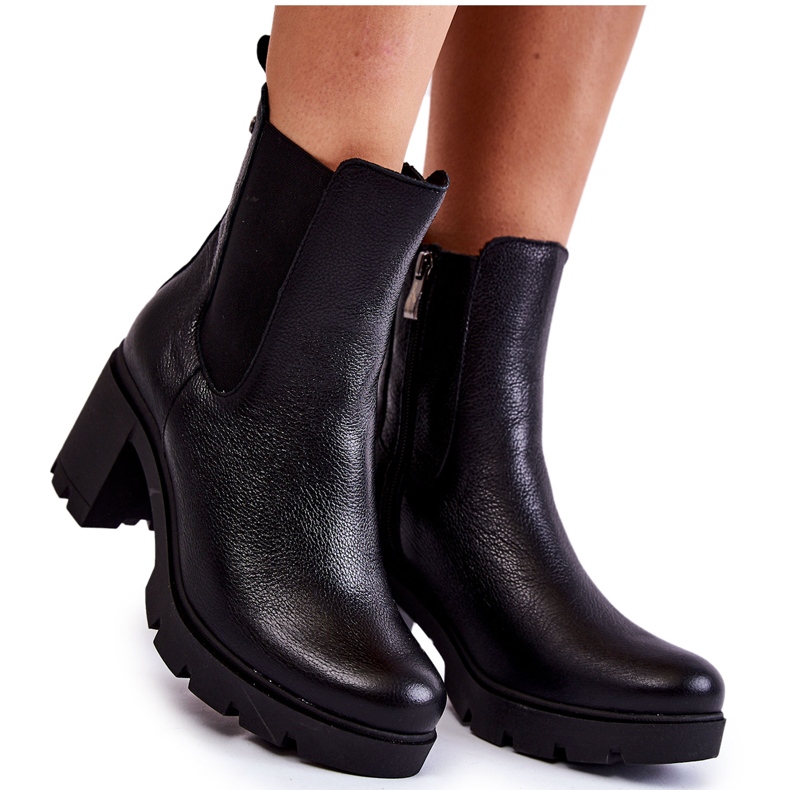 PL5 Bottes pour femmes en cuir sur la plate-forme noire Martine le noir PL5 Bottes pour femmes en cuir sur la plate-forme noire Martine le noir