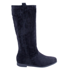 PA1 Flatty Bottes plates noires le noir