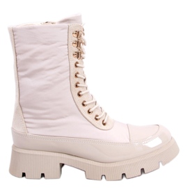 BM Bottines à lacets Merced Beige BM Bottines à lacets Merced Beige