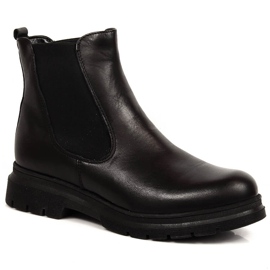 Bottines en cuir à enfiler Dolce Pietro noires