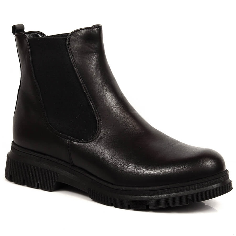 Bottines en cuir à enfiler Dolce Pietro noires le noir