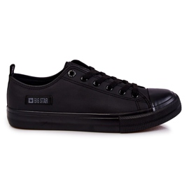 Baskets basses en cuir pour hommes Big Star KK174009 Noir