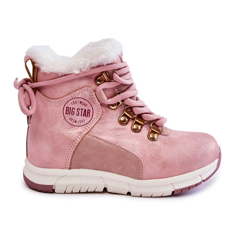 Bottes isolées pour enfants avec une fermeture éclair Big Star KK374177 Rose
