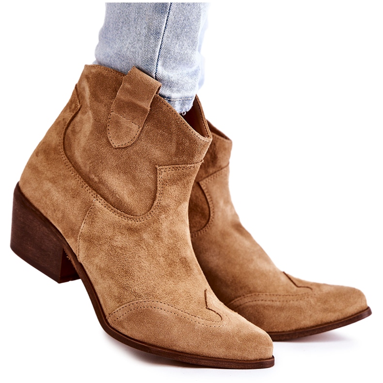 Bottines Femme Spitz Lewski Shoes 3236 Beige brun