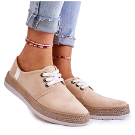 Baskets Basses Femme Memory Foam System Big Star Beige KK276005 Baskets Basses Femme Memory Foam System Big Star Beige KK276005