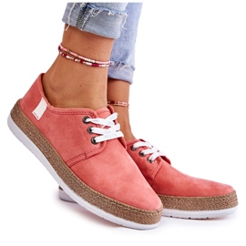 Baskets Basses Femme Memory Foam System Big Star KK276006 Corail rouge