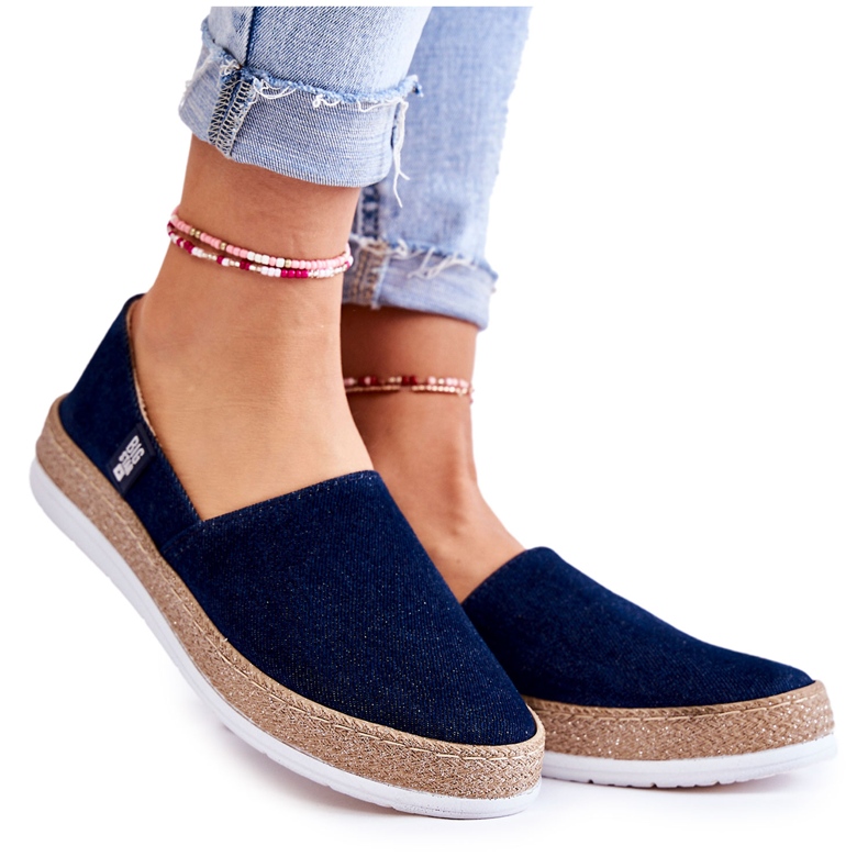 Baskets Femme Slip On Big Star KK276009 Bleu marine