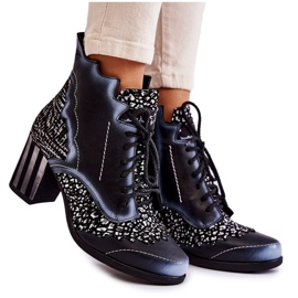 Bottes Femme Cuir Maciejka Noir 03190-20 blanc gris